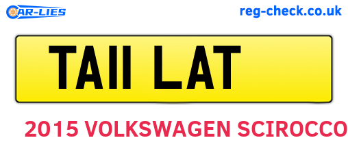 TA11LAT are the vehicle registration plates.