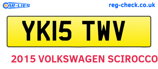 YK15TWV are the vehicle registration plates.