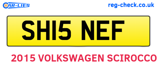 SH15NEF are the vehicle registration plates.