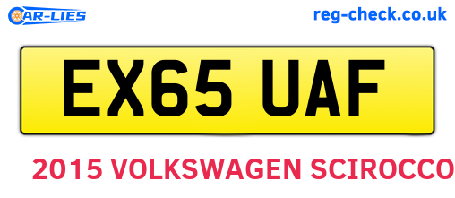 EX65UAF are the vehicle registration plates.