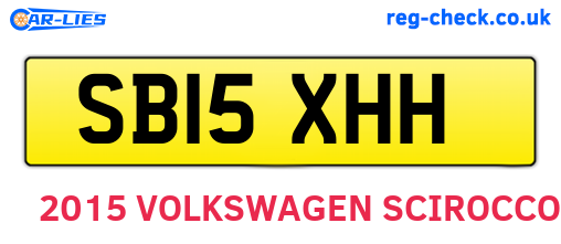 SB15XHH are the vehicle registration plates.