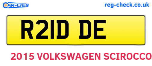 R21DDE are the vehicle registration plates.