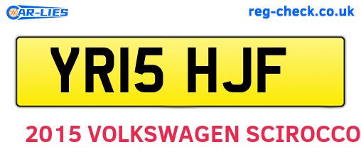 YR15HJF are the vehicle registration plates.