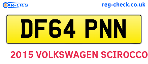 DF64PNN are the vehicle registration plates.
