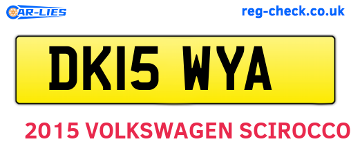 DK15WYA are the vehicle registration plates.