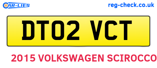 DT02VCT are the vehicle registration plates.