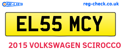 EL55MCY are the vehicle registration plates.