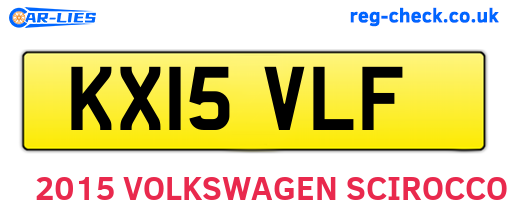KX15VLF are the vehicle registration plates.
