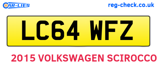 LC64WFZ are the vehicle registration plates.