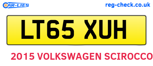 LT65XUH are the vehicle registration plates.
