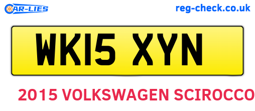 WK15XYN are the vehicle registration plates.