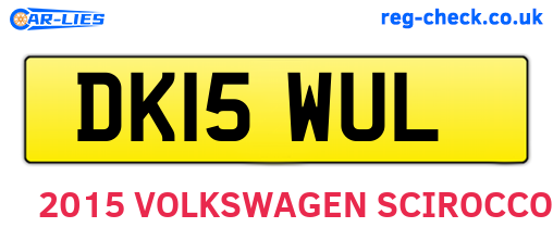 DK15WUL are the vehicle registration plates.