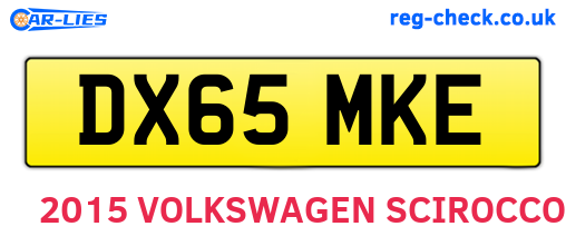 DX65MKE are the vehicle registration plates.
