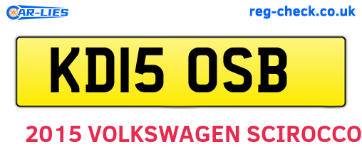 KD15OSB are the vehicle registration plates.