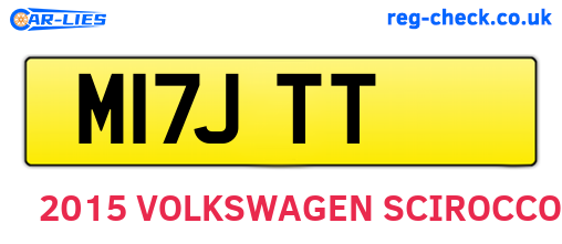 M17JTT are the vehicle registration plates.
