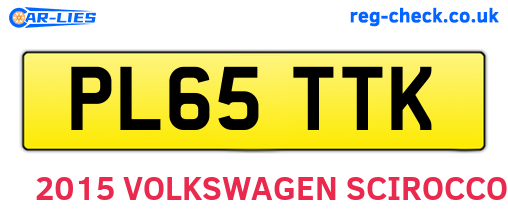 PL65TTK are the vehicle registration plates.