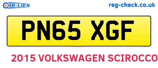 PN65XGF are the vehicle registration plates.