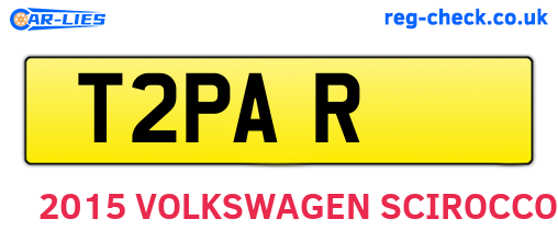 T2PAR are the vehicle registration plates.