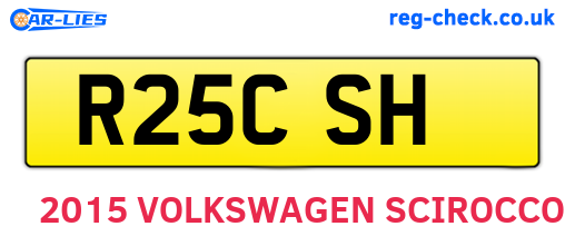 R25CSH are the vehicle registration plates.
