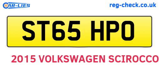 ST65HPO are the vehicle registration plates.