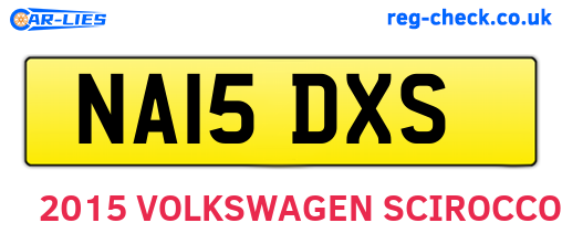 NA15DXS are the vehicle registration plates.