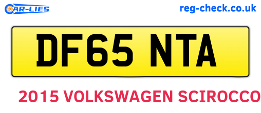 DF65NTA are the vehicle registration plates.