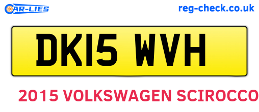 DK15WVH are the vehicle registration plates.