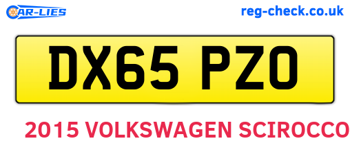 DX65PZO are the vehicle registration plates.
