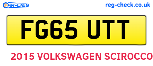FG65UTT are the vehicle registration plates.