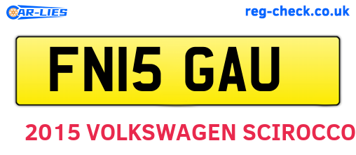 FN15GAU are the vehicle registration plates.