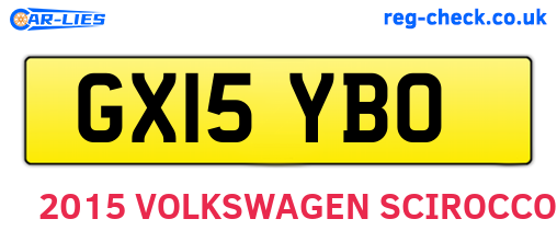 GX15YBO are the vehicle registration plates.