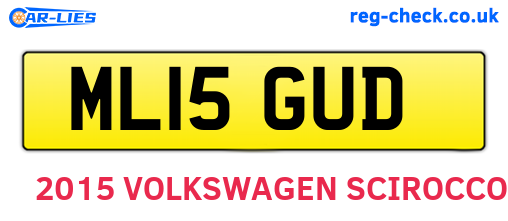 ML15GUD are the vehicle registration plates.