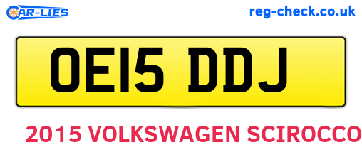 OE15DDJ are the vehicle registration plates.