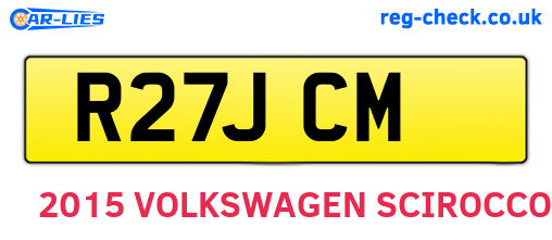 R27JCM are the vehicle registration plates.