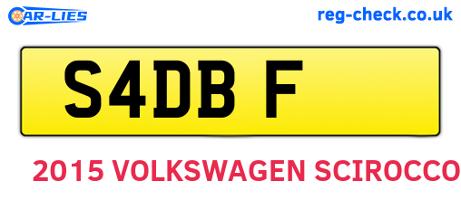 S4DBF are the vehicle registration plates.
