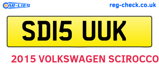 SD15UUK are the vehicle registration plates.