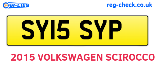 SY15SYP are the vehicle registration plates.
