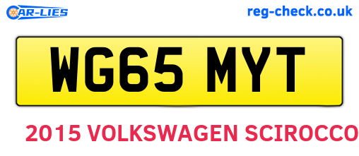 WG65MYT are the vehicle registration plates.