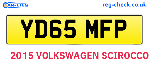 YD65MFP are the vehicle registration plates.