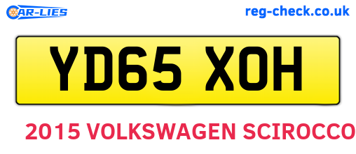 YD65XOH are the vehicle registration plates.
