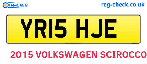 YR15HJE are the vehicle registration plates.