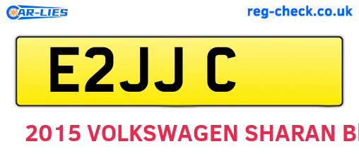 E2JJC are the vehicle registration plates.
