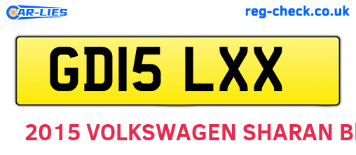 GD15LXX are the vehicle registration plates.