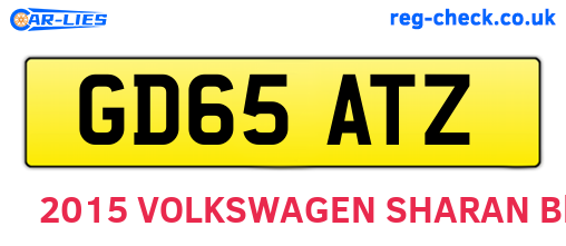 GD65ATZ are the vehicle registration plates.