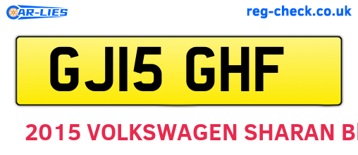 GJ15GHF are the vehicle registration plates.