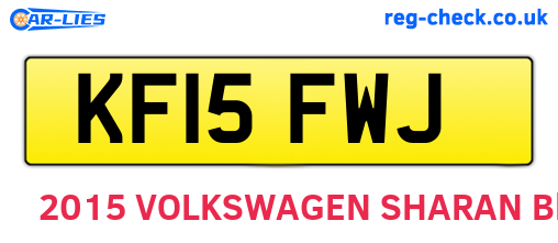 KF15FWJ are the vehicle registration plates.
