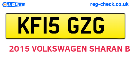 KF15GZG are the vehicle registration plates.