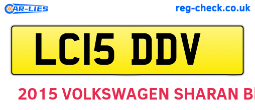 LC15DDV are the vehicle registration plates.