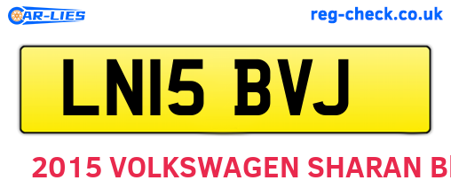 LN15BVJ are the vehicle registration plates.