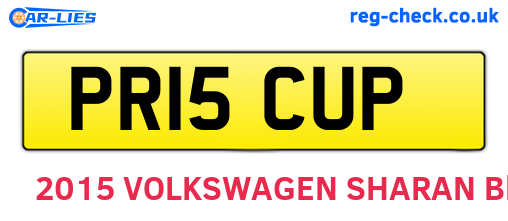 PR15CUP are the vehicle registration plates.